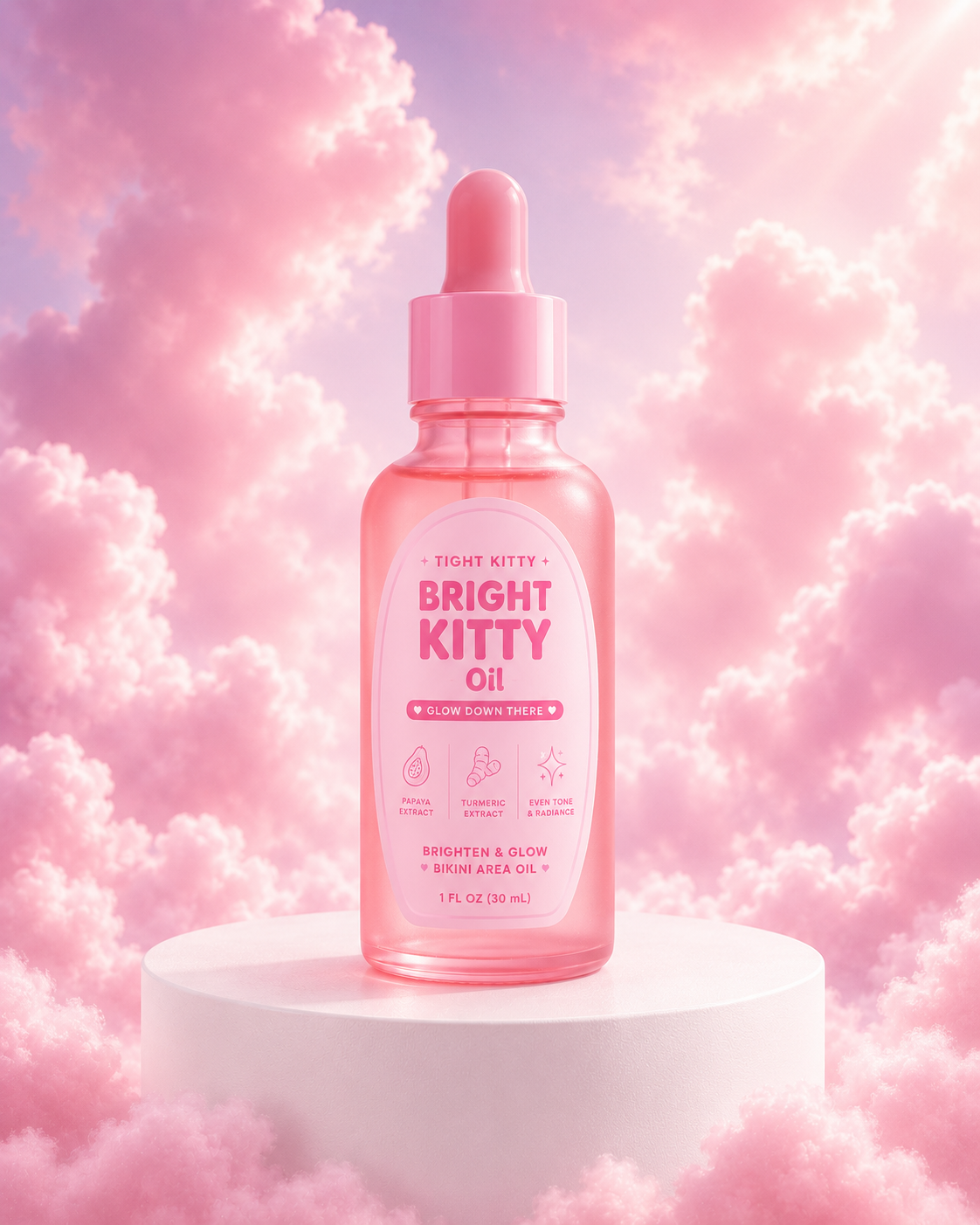 Bright Kitty Oil;: brighten & glow below